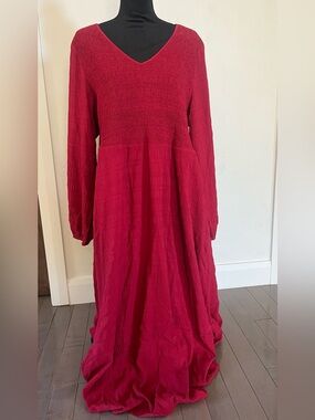 BloomChic Women's Red V-Neck Maxi Dress 18-20 NWT